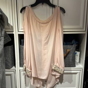 Sheer blouse with back detail